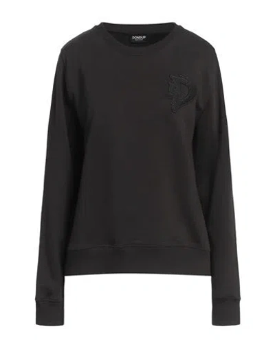 Dondup Woman Sweatshirt Black Size L Cotton, Elastane