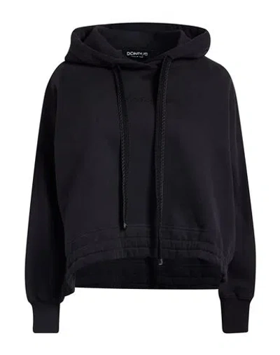 Dondup Woman Sweatshirt Black Size L Cotton, Elastane