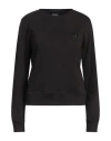 Dondup Woman Sweatshirt Black Size L Cotton, Polyester, Elastane