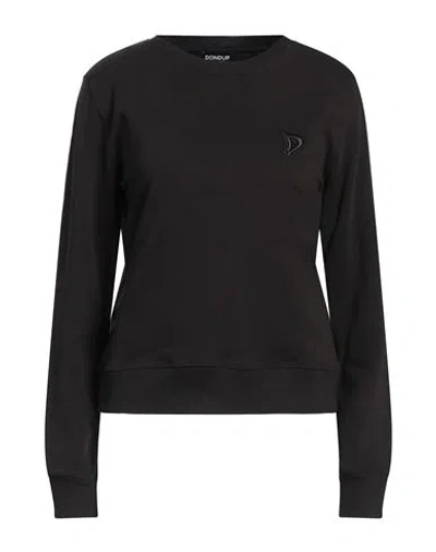 Dondup Woman Sweatshirt Black Size L Cotton, Polyester, Elastane