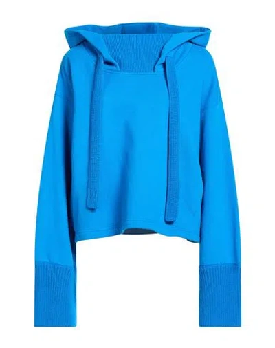 Dondup Woman Sweatshirt Bright Blue Size M Cotton, Wool, Acrylic