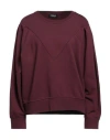 Dondup Woman Sweatshirt Burgundy Size Xl Cotton In Red