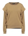 Dondup Woman Sweatshirt Camel Size Xs Cotton, Elastane In Beige