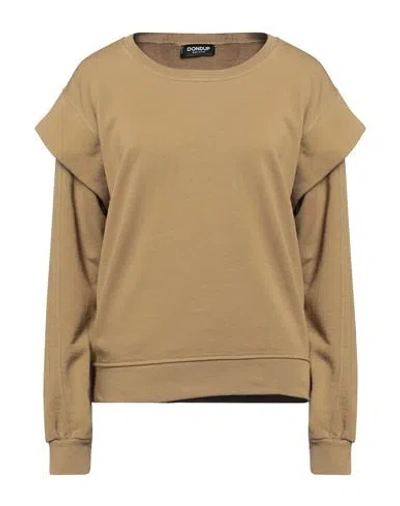 Dondup Woman Sweatshirt Camel Size M Cotton, Elastane In Brown