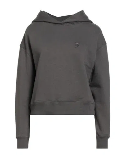 Dondup Woman Sweatshirt Charcoal Size Xs Cotton, Elastane In Gray