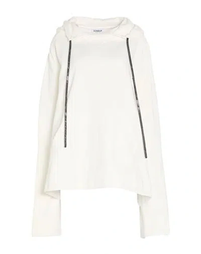 Dondup Woman Sweatshirt Cream Size M Cotton In White