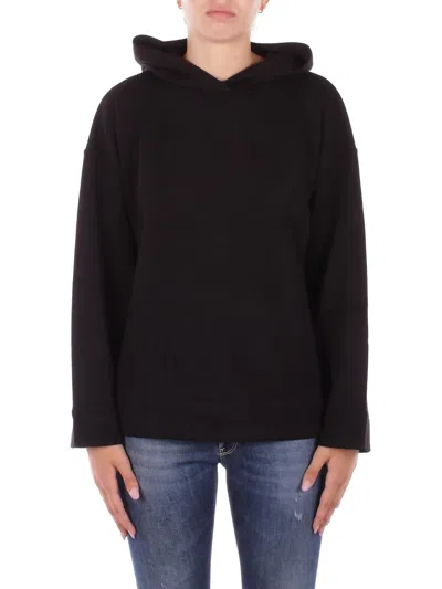 Dondup Woman Sweatshirt F513 Kf0253xxx 999 Hoodie Black In Transparent