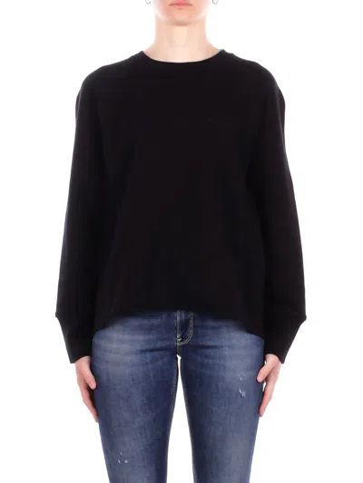 Dondup Woman Sweatshirt F518kf0254d 999 Regular Sweatshirt In Black Sweatshirt
