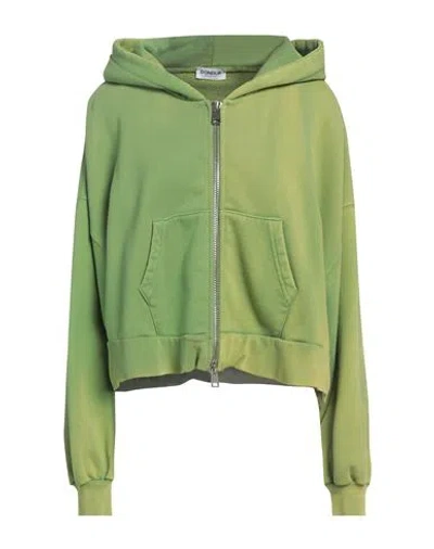 Dondup Woman Sweatshirt Green Size M Cotton