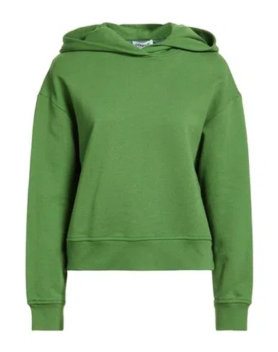 Dondup Woman Sweatshirt Green Size M Cotton, Elastane