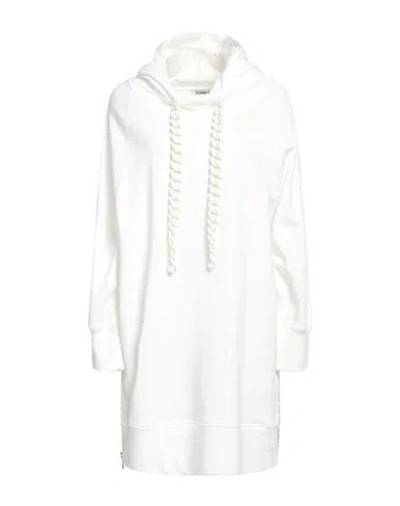 Dondup Woman Sweatshirt Ivory Size M Cotton In White