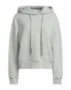 Dondup Woman Sweatshirt Light Green Size L Cotton, Elastane