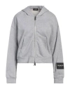 Dondup Woman Sweatshirt Light Grey Size L Cotton In Grey