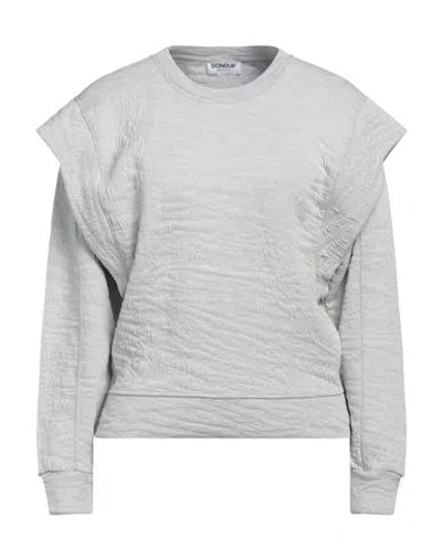 Dondup Woman Sweatshirt Light Grey Size L Cotton, Polyamide