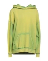 Dondup Woman Sweatshirt Lime Green Size M Cotton In Green
