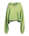Dondup Woman Sweatshirt Lime Green Size M Cotton In Green
