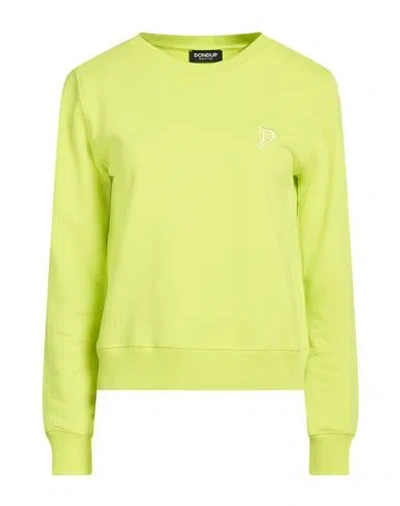 Dondup Woman Sweatshirt Lime Green Size S Cotton, Polyester