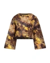 Dondup Woman Sweatshirt Marigold Size L Cotton In Yellow