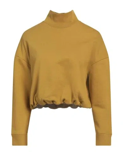 Dondup Woman Sweatshirt Marigold Size S Cotton, Elastane In Yellow