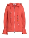 Dondup Woman Sweatshirt Orange Size Xs Cotton In Orange