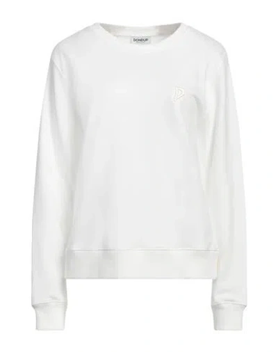 Dondup Woman Sweatshirt White Size Xl Cotton, Polyester, Elastane