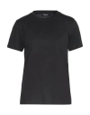 Dondup Woman T-shirt Black Size L Cotton In Multi
