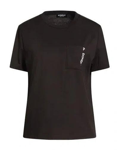 Dondup Woman T-shirt Black Size L Cotton