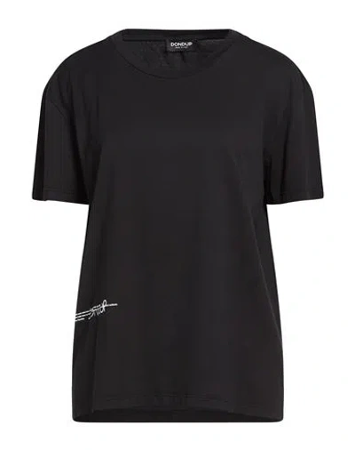 Dondup Woman T-shirt Black Size L Cotton