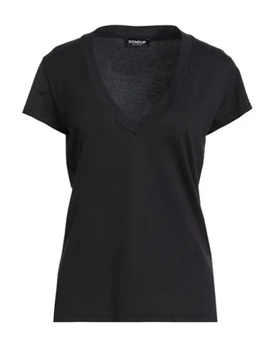 Dondup Woman T-shirt Black Size L Cotton