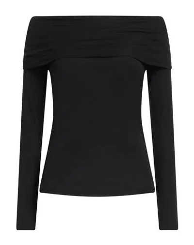 Dondup Woman T-shirt Black Size L Modal, Silk