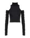 Dondup Woman T-shirt Black Size L Polyester, Elastane In Black