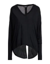 Dondup Woman T-shirt Black Size L Viscose, Modal, Silk In Black