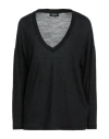 Dondup Woman T-shirt Black Size L Wool, Polyamide In Black