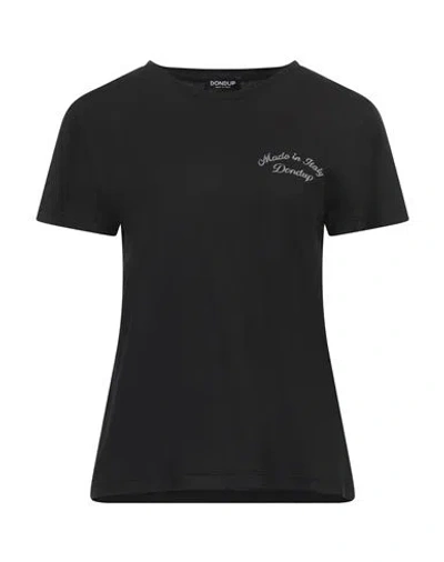 Dondup Woman T-shirt Black Size M Cotton