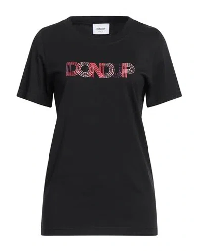 Dondup Woman T-shirt Black Size M Cotton