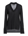 Dondup Woman T-shirt Black Size M Wool, Polyamide In Black