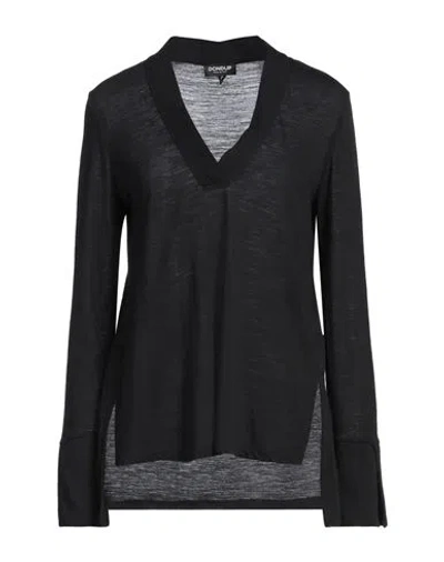 Dondup Woman T-shirt Black Size M Wool, Polyamide