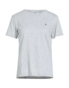 Dondup Woman T-shirt Light Grey Size M Cotton In Gold