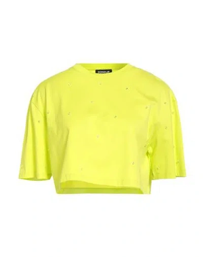 Dondup Woman T-shirt Lime Green Size M Cotton