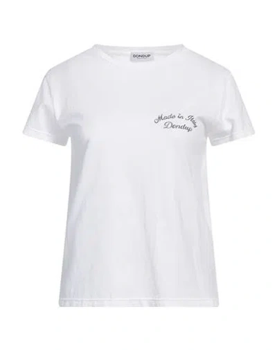 Dondup Woman T-shirt White Size L Cotton