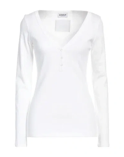 Dondup Woman T-shirt White Size L Cotton
