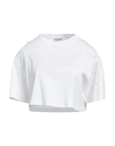 Dondup Woman T-shirt White Size L Cotton