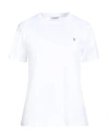Dondup Woman T-shirt White Size L Cotton In Animal Print