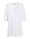 Dondup Woman T-shirt White Size S Viscose, Modal, Silk In White