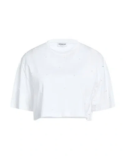 Dondup Woman T-shirt White Size M Cotton