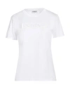 Dondup Woman T-shirt White Size L Cotton In White