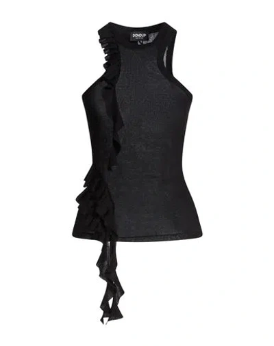 Dondup Woman Tank Top Black Size M Cotton