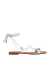 Dondup Toe Strap Sandals In Grey