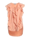 Dondup Woman Top Apricot Size L Cotton In Orange