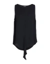 Dondup Woman Top Black Size 10 Viscose In Black